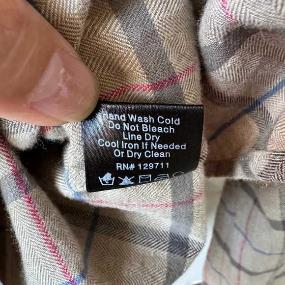 Jenni Kayne Lightweight Flannel Taupe Plaid XS - Picture 8 of 11